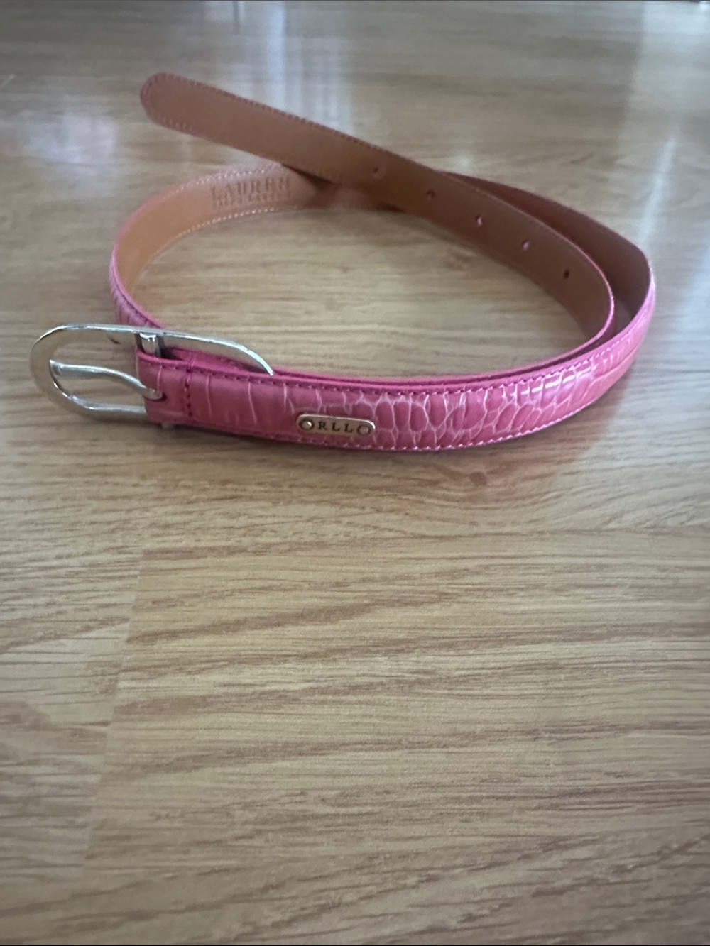 Pink Leather Belt for Women